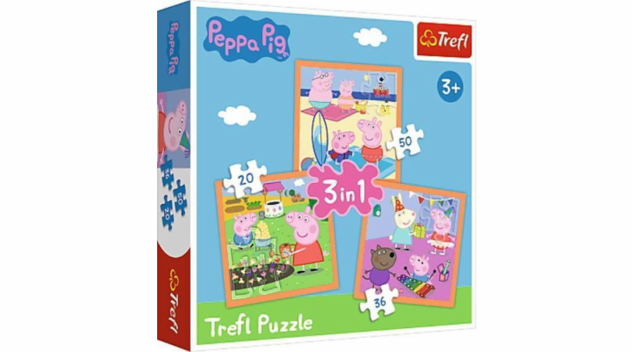 Puzzle 3v1 Imaginativní prasátko Peppa