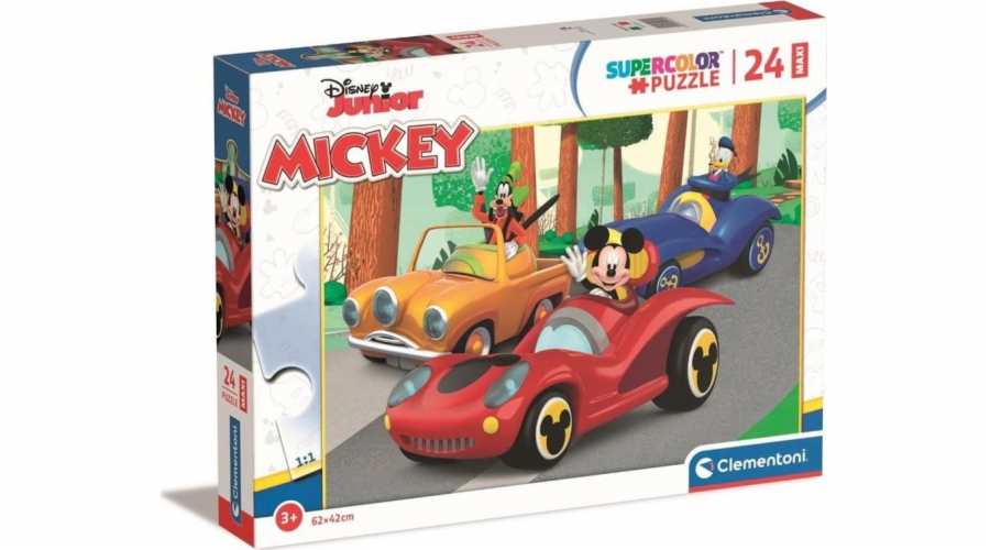 Puzzle 24 elementy MAXI Super Kolor, Mickey