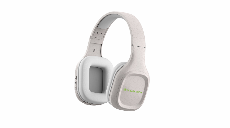 Tellur Green Bluetooth Over-Ear Headphones Pulse Foldable cream