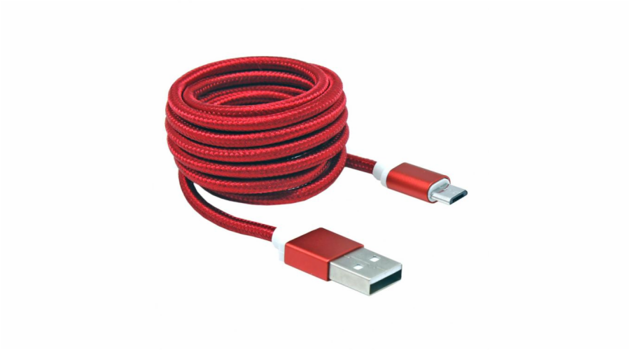 Sbox USB->Micro USB M/M 1.5m USB-10315R red