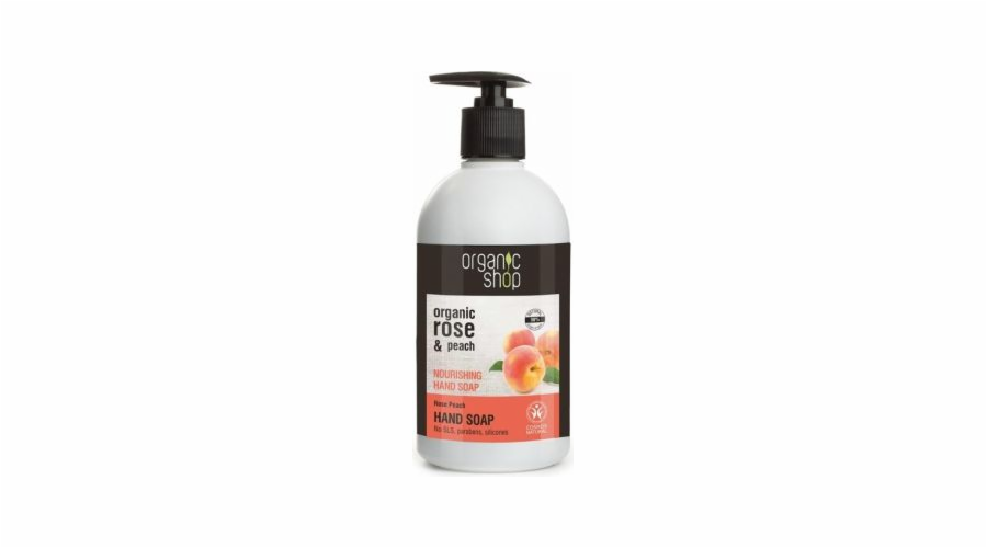 Organic Shop Liquid Soap Rose Peach Hand Soap 500 ml