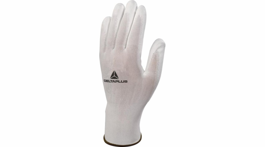 Delta Plus polyesterové rukavice, potažené PU, 10 bílých (VE702P10)