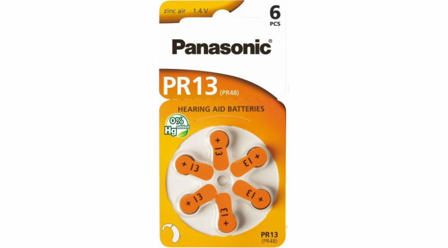 Baterie Panasonic pro sluchadla PR48 6 ks.