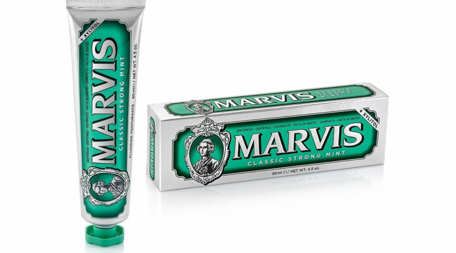 Marvis Fluorid zubní pasta Klasická osvěžující zubní pasta s fluorovou silnou mátou 85 ml