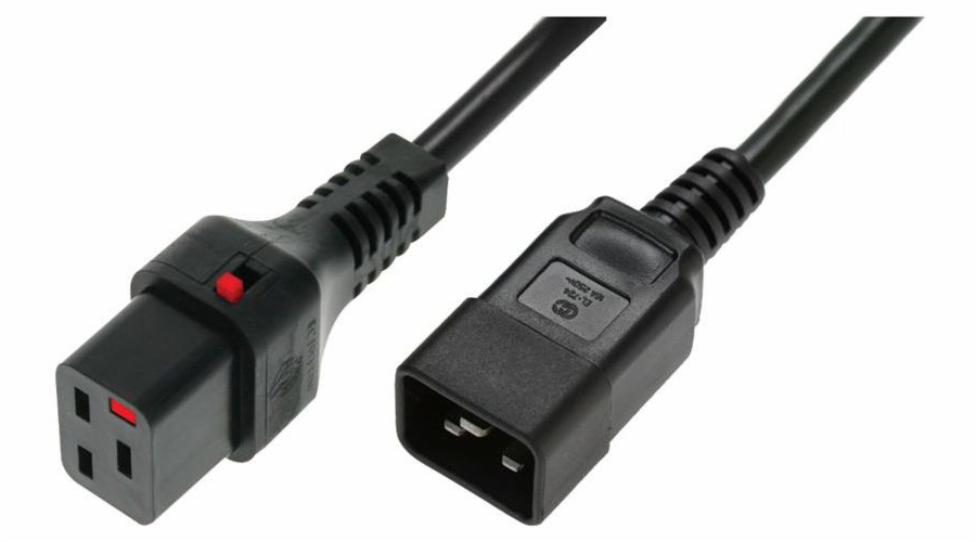 Assmann C20 - C19, 2M, černá (IEC -PC1285 napájecí kabel)