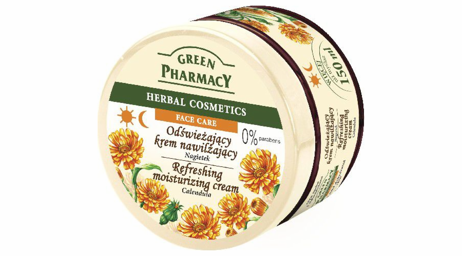 Zelená lékárna bylinná kosmetika obličejová krém osvěžující s měsícem 150 ml