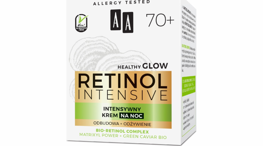 AA AA Retinol Intenzivní 70+ intenzivní noční krém - výživa + rekonstrukce 50 ml