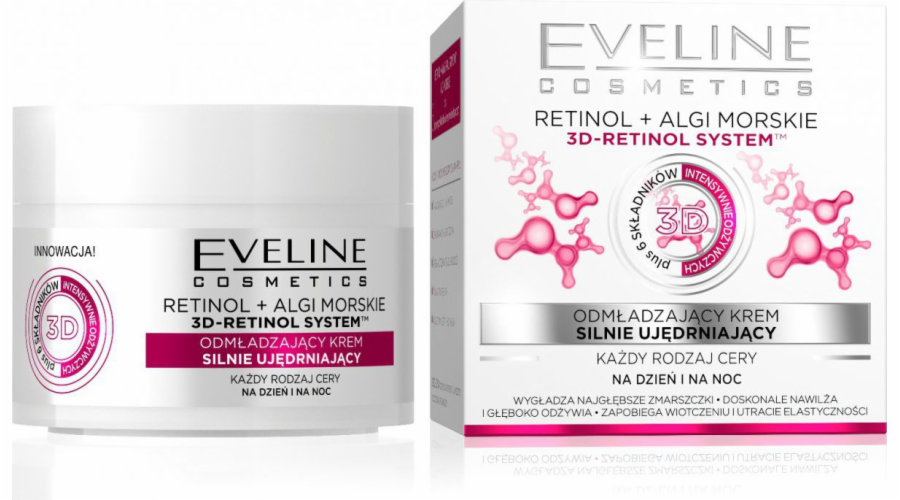 Eveline retinol+mořské řasy zpevňující krém na den a noc 50 ml