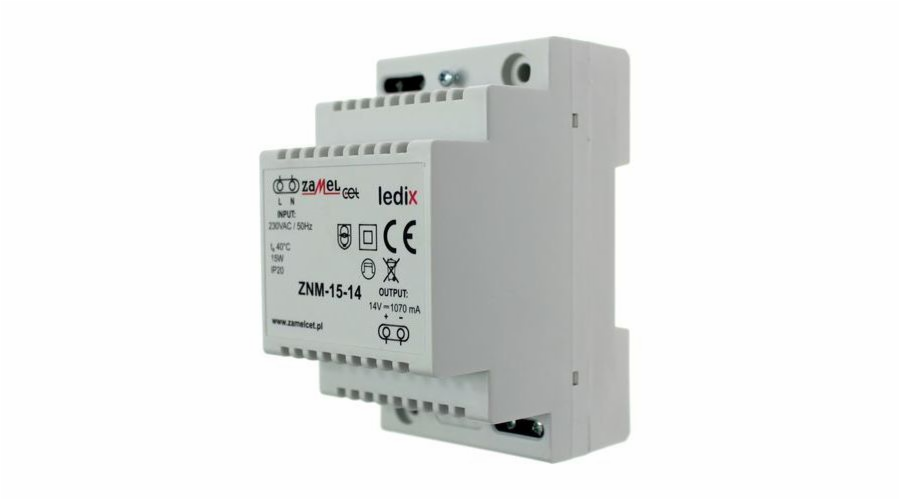 Zamel Modular LED napájení 14V DC 15W ZNM-15-14 (LDX10000021)