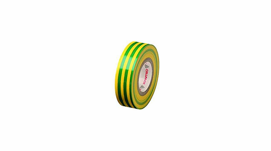 Izolační páska Cellpack 128 PVC žluto-zelená 10m (145808)