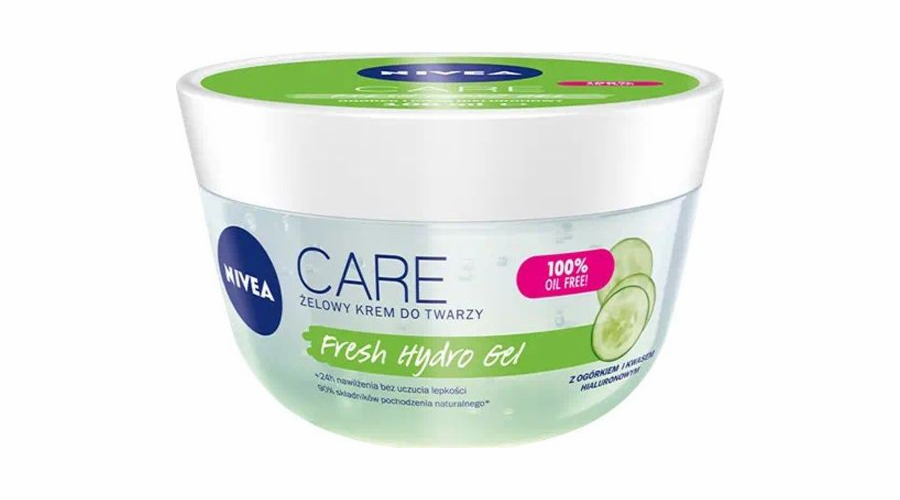 Nivea Care Fresh Hybrid Gel Face Krém pro mastnou a kombinovanou pokožku se 100 ml kyseliny hyaluronové