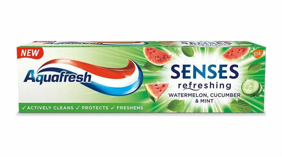Aquafresh Aquafresh Senses Represshing zubní pasta Refressing Watermelon & Cucumber & Mint 75ml zubní pasta | Doručení zdarma od PLN 250
