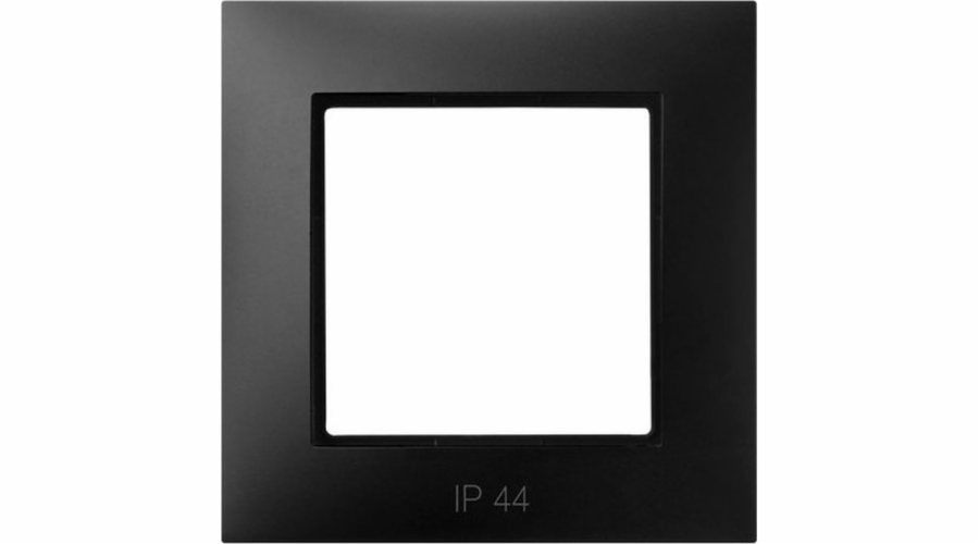 Ospel Aria Single Frame pro konektory IP44 Black Metallic RH-1U/33