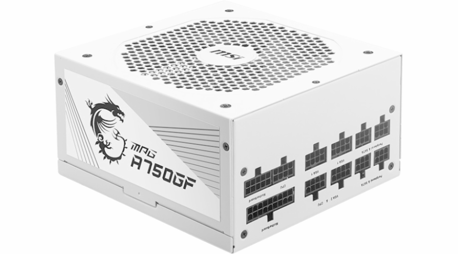MSI MPG A750GF WHITE 750W MSI zdroj MPG A750GF WHITE/ 750W/ ATX/ akt. PFC/ 10 let celk. záruka/ BÍLÝ/ 140mm fan/ modulární kabeláž/ 80PLUS Gold