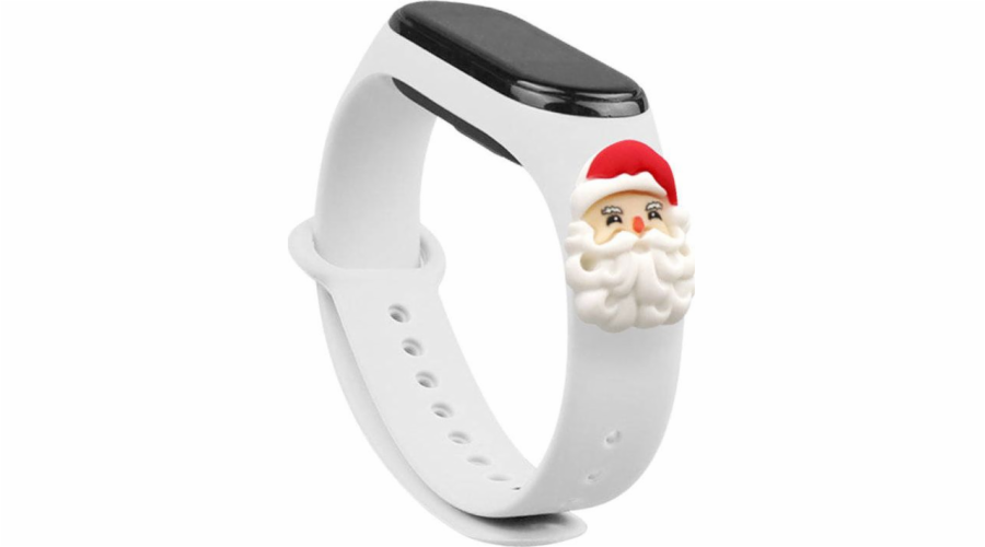 HARDEL SPRAP XMAS BAND pro Xiaomi Mi Band 4 / Mi Band 3 Christmas Silicone Belt Bracelet White (Santa Claus)