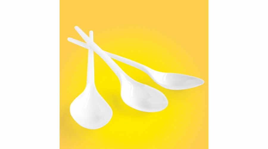 Kancelářské výrobky Plastové Office Spoon, 17 cm, 100 ks, bílá
