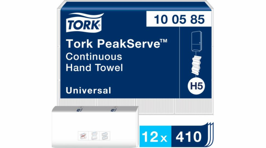 Tork Tork PeakServe Continuous - Paper Ručník pro místa s vysokou intenzitou, H5 - bílá