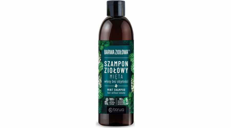 Barevný bylinkový šampon bez objemové mincovny 250 ml