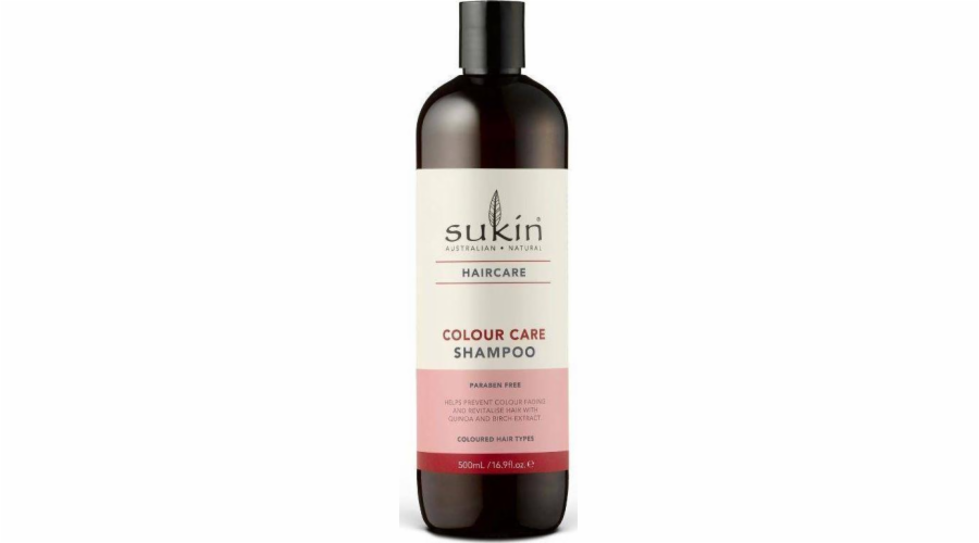 Sukin, šampon péče o šampon barev pro obarvené vlasy, 500 ml