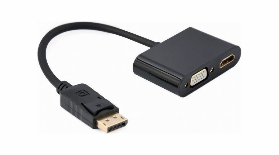 Gembird A-DPM-HDMIFVGAF-01 DisplayPort male to HDMI female + VGA female adapter cable black