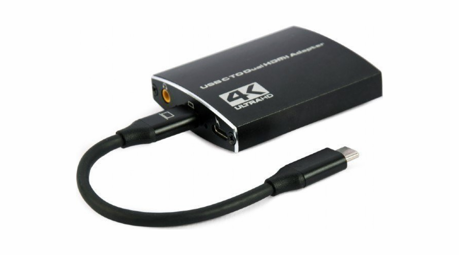 Gembird A-CM-HDMIF2-01 USB-C to dual HDMI adapter 4K 60Hz black
