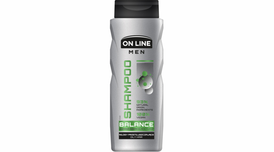 Forte Sweeden On Line Men vyváží vlasový šampon s černým suchým zipem - olejové vlasy 400 ml
