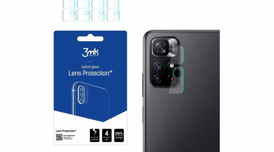 Hybridní sklo pro 3MK čočka Protection Xiaomi Redmi Note 11S 5G/11T 5G [4 Pack]