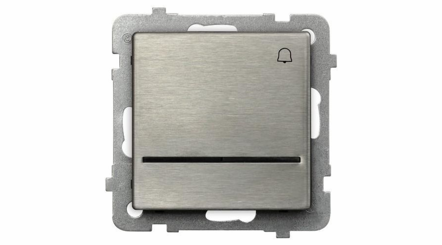 Zvonkové tlačítko Ospel Sonata 10AX IP20 s podsvícením, nerezová ocel (ŁP-6RMS/m/37)