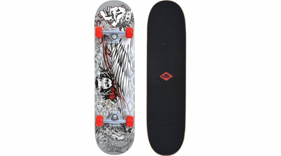 Schildkrot Kicker 31 Phantom Grey-Red Skateboard (510601)