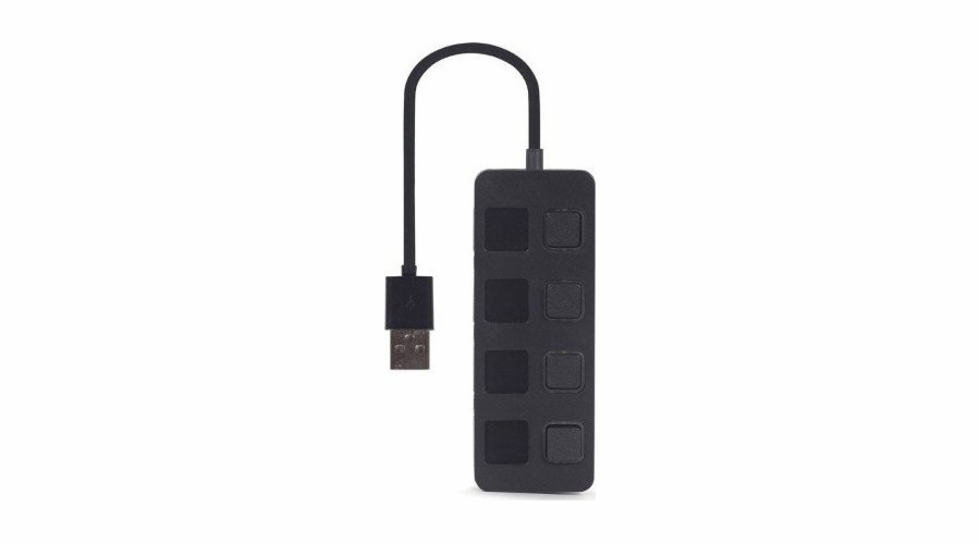 Gembird UHB-U2P4-05 USB 2.0 4-port hub with switches black