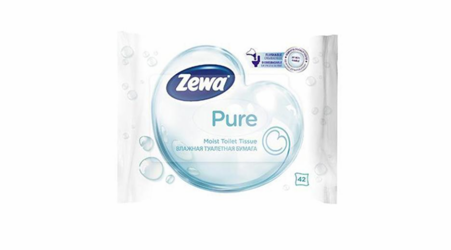 Toaletní papír Tork vlhčený splachovatelný ZEWA Pure - 42ks
