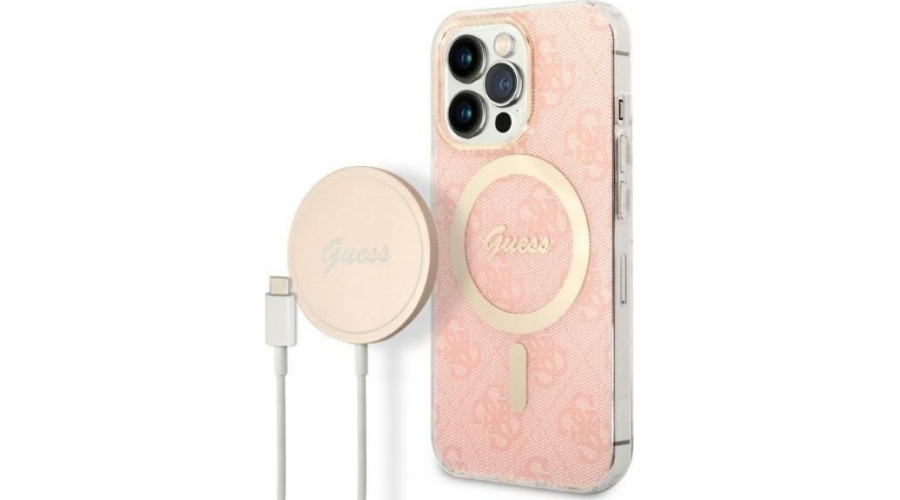 Hádej Case Case + Wireless Charger GUBPP13XH4EACSP Apple iPhone 13 Pro Max Pink/Pink Hard Case 4G Print Magsafe