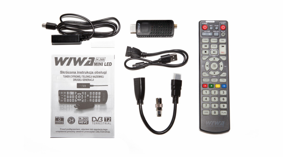 Wiwa Tuner TV H.265 MINI LED DVB-T/DVB-T2 H.265 HD Tuner