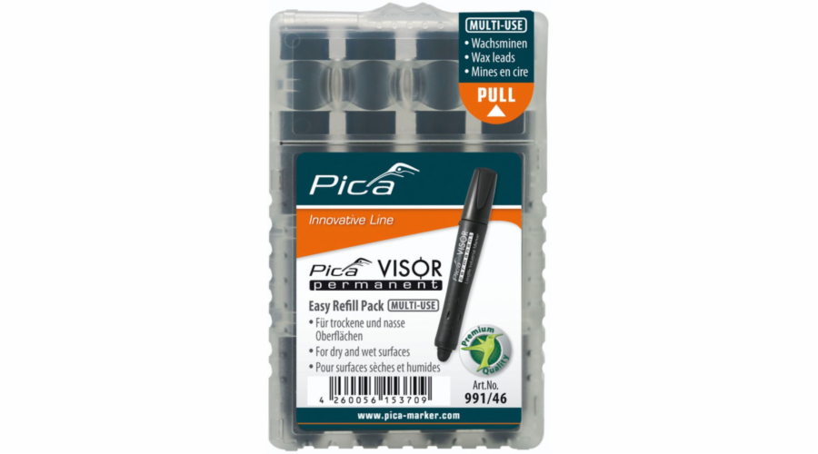 Pica VISOR permanent replacement refills black