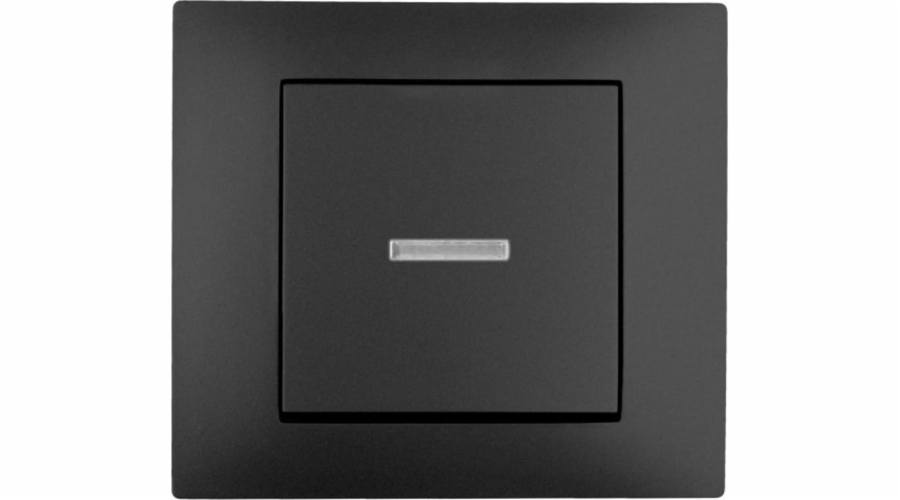 Elektro-Plast Vestra Schodišťový spínač bez rámu s podsvícením, pod omítku IP20, černá 3825-19