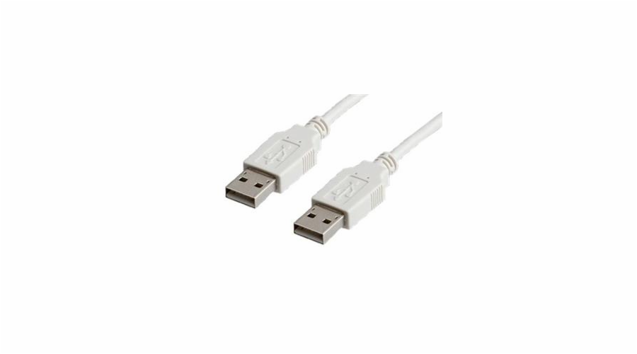 Kabel USB 2.0 A-A 1,8m, propojovací, bílý/šedý