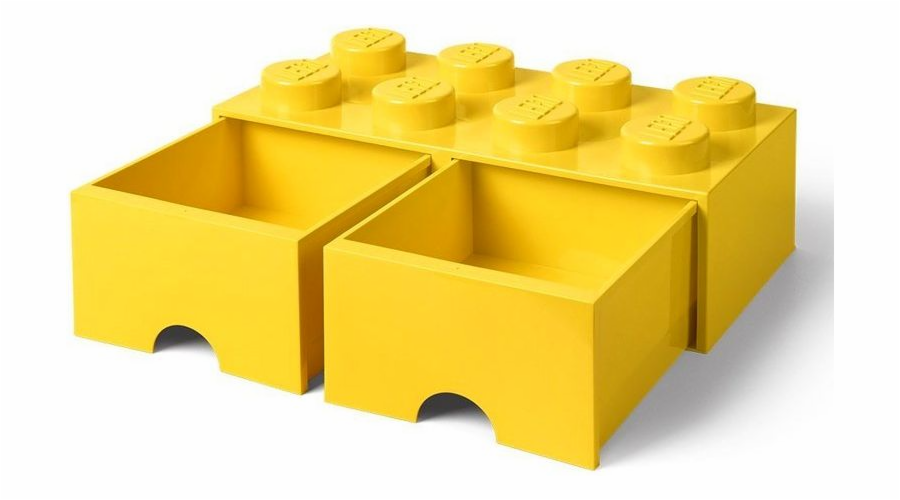 LEGO Brick Drawer 8 gelb, Aufbewahrungsbox