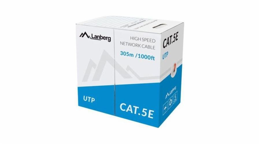 Lanberg UTP CAT.5E WIRE CCA 305M kabel červený