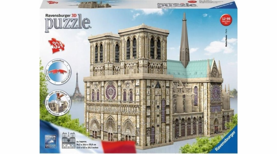 Puzzle 324 elementy 3D Notre Dame