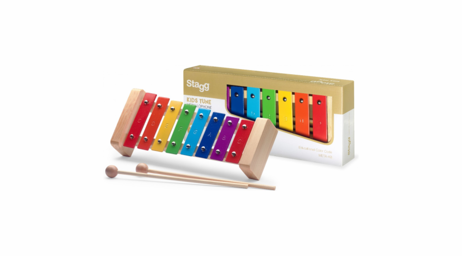 Stagg META-K8, metalofon, 8 barevných kamenů