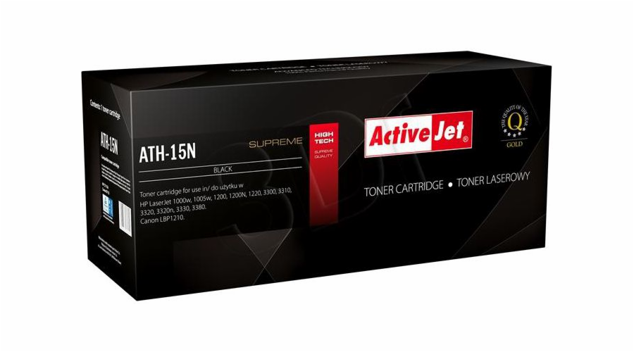 Activejet ATH-15N Toner (replacement for HP 15A C7115A Canon EP-25; Supreme; 3000 pages; black)
