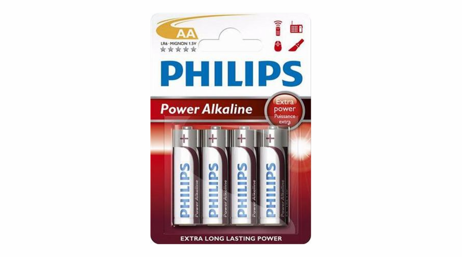 PHILIPS LR6P4B/10 AA Power Alkaline baterie (4ks)