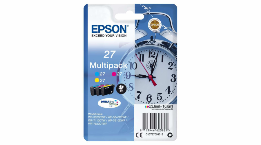 Epson inkoustová náplň/ T2705/ Multipack 27 DURABrite Ultra Ink/ 3x barvy