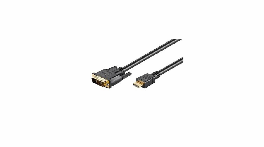 Kabel propojovací DVI-A(M) - MD15HD, 3m, černý