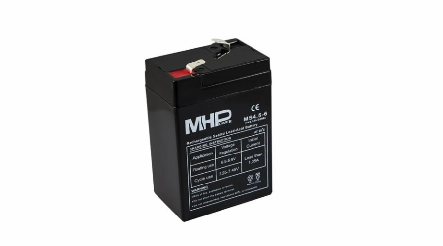 Baterie MHPower MS4-6 VRLA AGM 6 V / 4 Ah