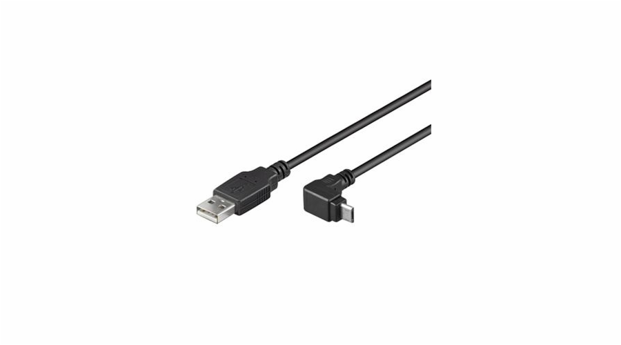 PremiumCord Kabel micro USB 2.0, A-B, 90°, 3m