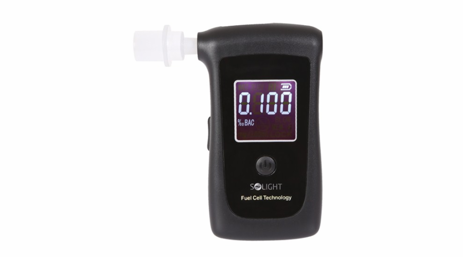 Solight alkohol tester, profesionální Fuel Cell, 0,0 - 4,0‰ BAC, citlivost 0,008‰ - 1T06