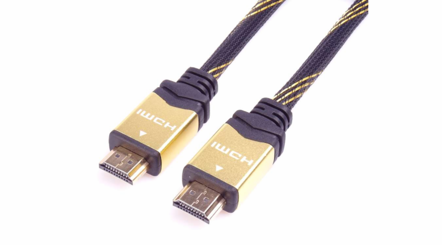 PREMIUMCORD Kabel HDMI 2.0 High Speed + Ethernet kabel HQ, zlacené konektory, 1,5m