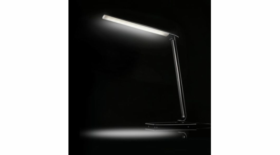 Solight LED stolní lampička stmívatelná, 12W, volba teploty světla, USB, černý lesk - WO37-B