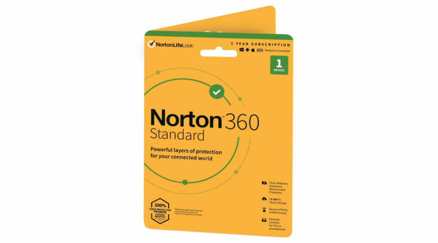 Norton 360 STANDARD 10GB + VPN 1 lic. 1 lic. 1rok (21405801) - ESD